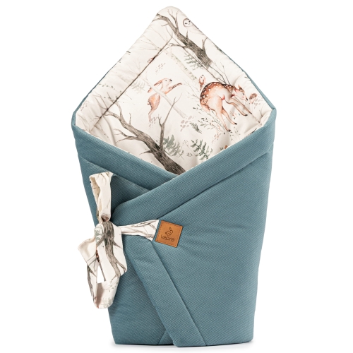 Bawełniany rożek niemowlęcy - Leśny Raj, zieleń