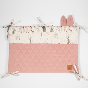 Organizer na łóżeczko - Leśny Raj, różowy