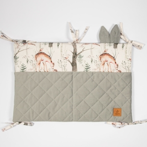 Organizer na łóżeczko - Leśny Raj, szary