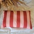 Poduszka do spania bawełniana - Pasy różowo - czerwone