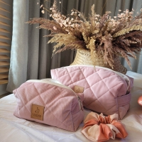 Duża kosmetyczka damska podróżna różowa