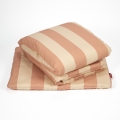 Pościel Bawełniana z wypełnieniem - Pasy beżowe