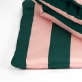 Pościel Bawełniana z wypełnieniem- Pasy różowo-zielone