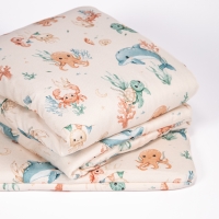 Pościel bawełniana z wypełnieniem - Ocean