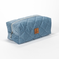 Duża kosmetyczka damska podróżna jeansowa 