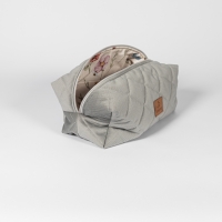 Duża kosmetyczka damska podróżna szara