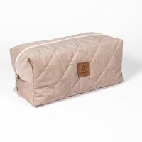 Duża kosmetyczka damska podróżna beżowa