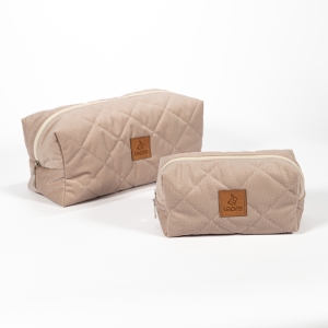 Zestaw  kosmetyczek podróżnych beżowych