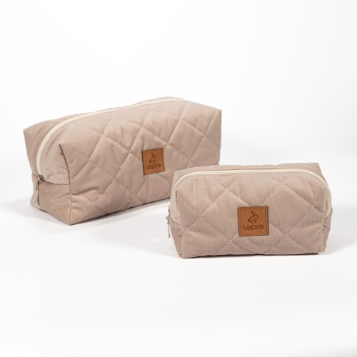 Zestaw  kosmetyczek podróżnych beżowych