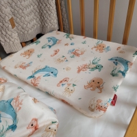 Poduszka bawełniana płaska - Ocean