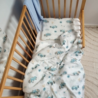 Poduszka bawełniana płaska - Autka