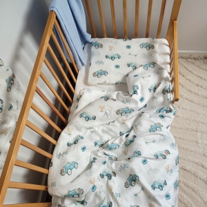 Poduszka bawełniana płaska - Autka