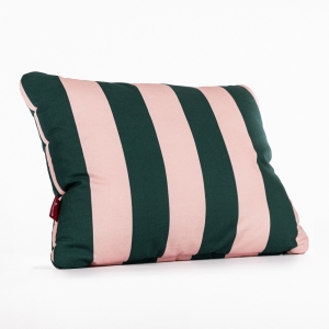 Poduszka do spania bawełniana - Pasy różowo - zielone 