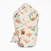 Bambusowy rożek niemowlęcy - Ocean, dwustronny  