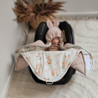 Otulacz do fotelika zimowy - Forest, beż   