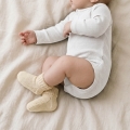 Skarpetki niemowlęce 100% wełna merino – Kremowe