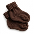 Skarpetki niemowlęce 100% wełna merino 0-6 mies. – brązowe