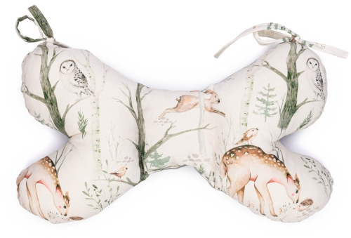 Poduszka Motylek - Leśny Raj/ velvet szary