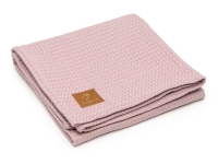 Kocyk Bawełniany Wafel -  Różowy