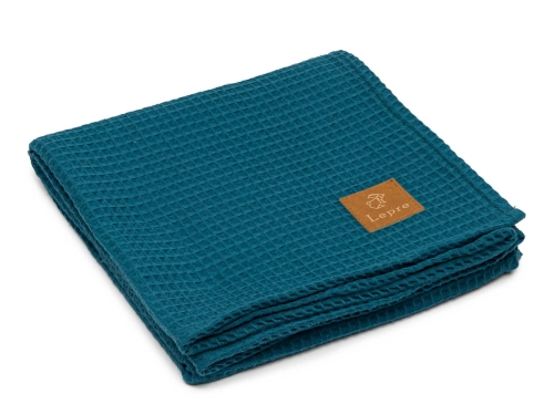 Kocyk Bawełniany Wafel - Morski