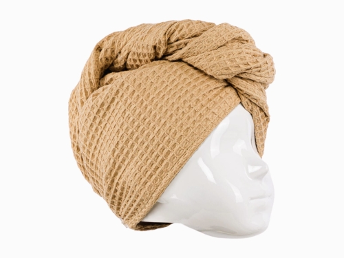 Turban do suszenia włosów - Karmelowy